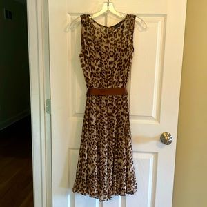 Jessica Howard Leopard Print Midi Dress
